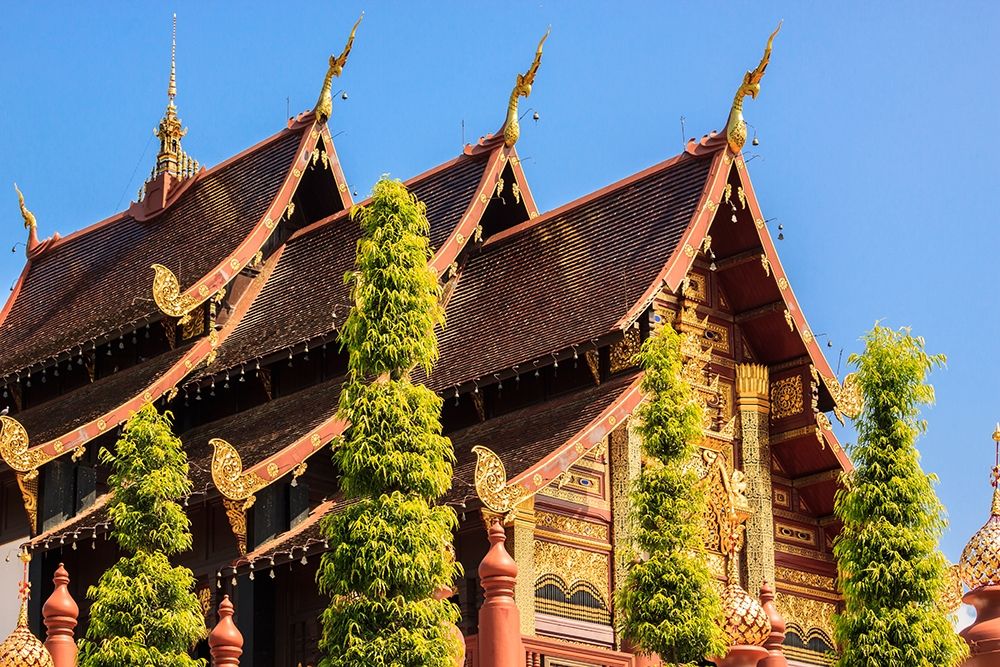 Thailand Royal Park Ratchaphruek Roof of a temple